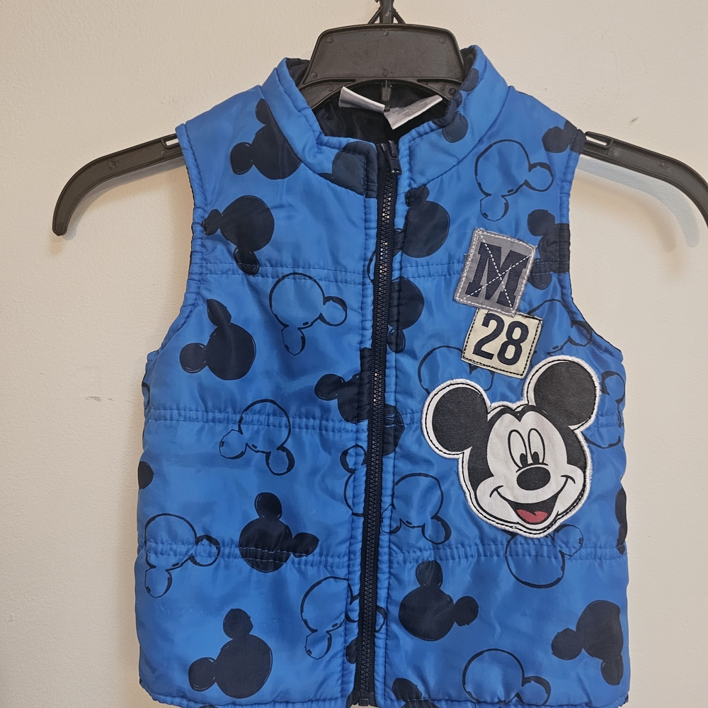 Disney Blue  Mickey Puffer Vest for Kids